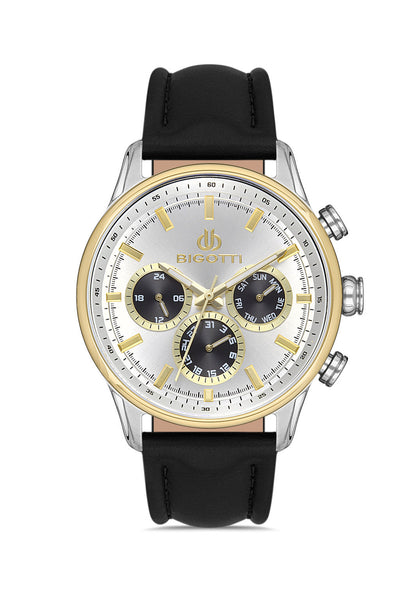 BIGOTTI MILANO MENS LEATHER STRAP WATCH - BG.1.10390-5