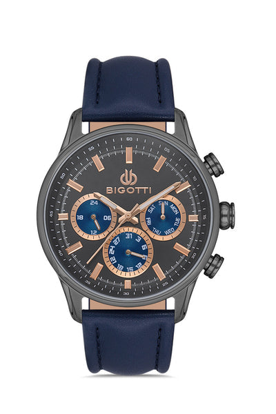 BIGOTTI MILANO MENS LEATHER STRAP WATCH - BG.1.10390-6