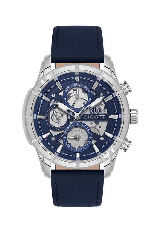 Men Leather Analogue Watch BG.1.10579-3